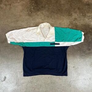 Pierre Cardin white and green collared shirt